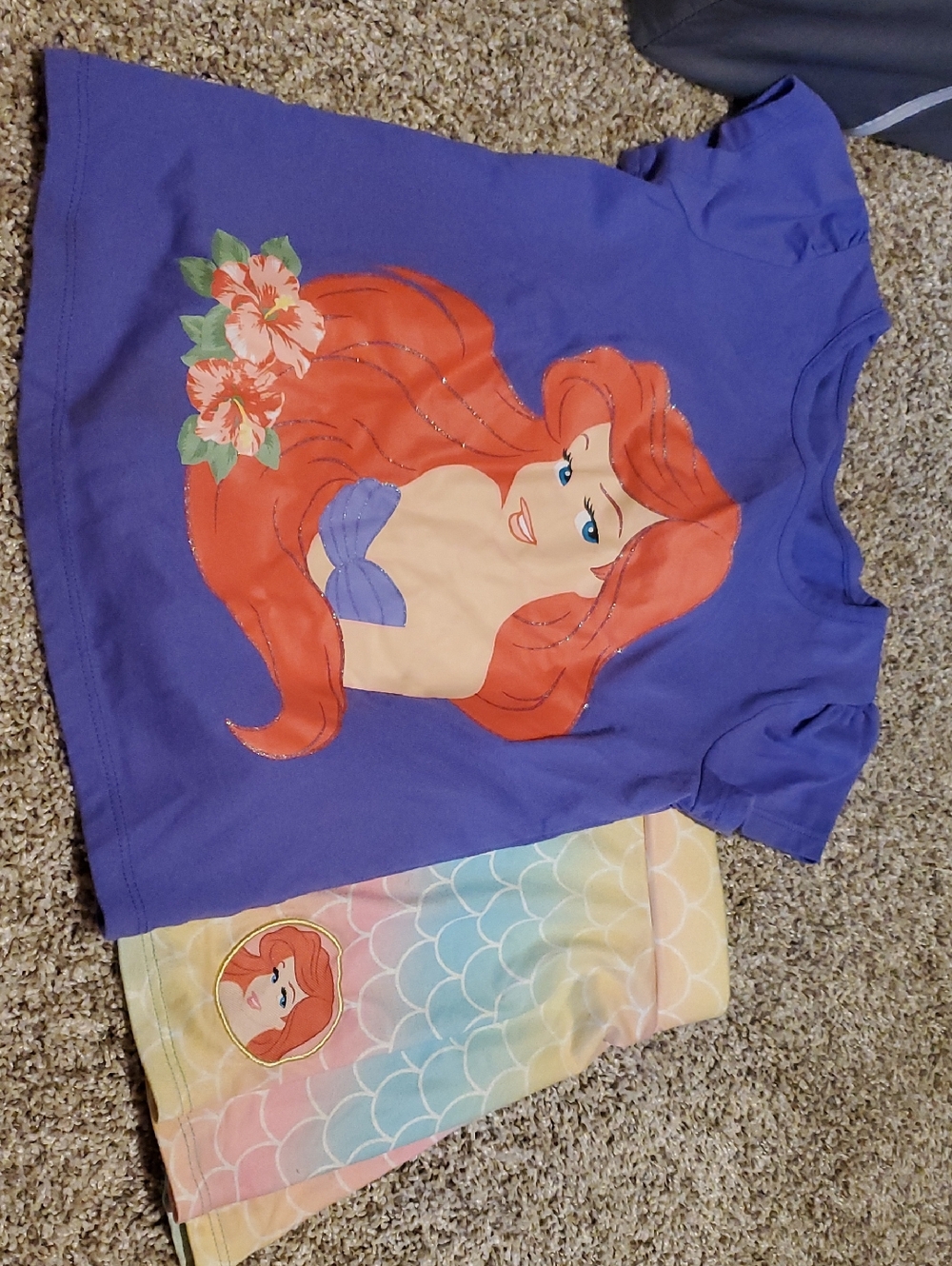 Disney Princess Blue Tee with Orange Hair Graphic